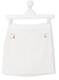 Elisabetta Franchi La Mia Bambina юбка мини с логотипами на карманах