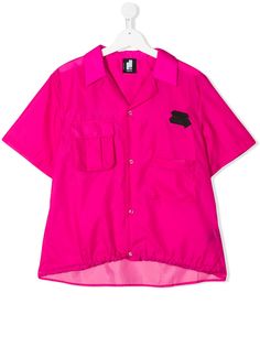 Cinzia Araia Kids рубашка с нашивкой-логотипом