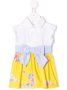 Lapin House платье с принтом роз и бантом