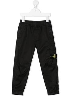 Stone Island Junior брюки карго с нашивкой-логотипом