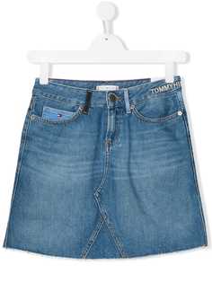 Tommy Hilfiger Junior джинсовая юбка с вышитым логотипом