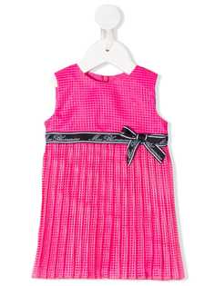 Miss Blumarine плиссированное платье с бантом