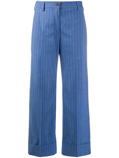 Brag-wette полосатые брюки с подворотами