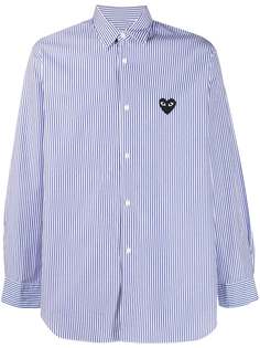 Comme Des Garçons Play полосатая рубашка с вышитым логотипом