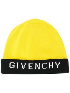 Givenchy шапка бини в стиле колор-блок с логотипом