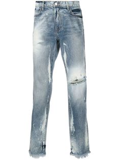 424 джинсы Marshall с эффектом потертости
