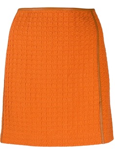 Nanushka фактурная юбка прямого кроя