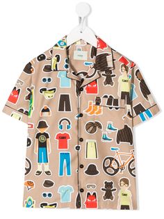 Fendi Kids рубашка с короткими рукавами FFamily