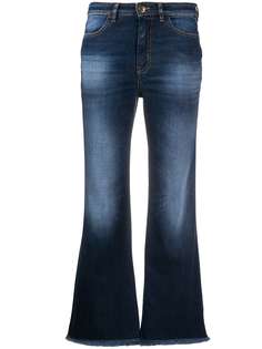 Pt05 укороченные джинсы с эффектом потертости