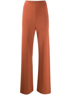 Nanushka брюки прямого кроя с завышенной талией