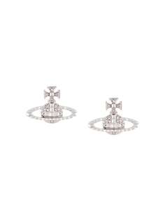 Vivienne Westwood серьги с логотипом и стразами