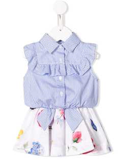 Lapin House платье-рубашка с оборками