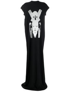 Rick Owens DRKSHDW платье с принтом Aztec Mask