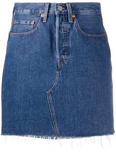 Levis короткая джинсовая юбка