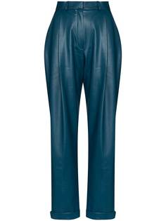 ANOUKI брюки из искусственной кожи со складками