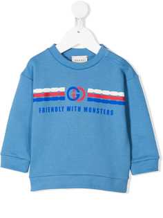 Gucci Kids толстовка с логотипом Interlocking G