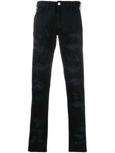 Emporio Armani джинсы прямого кроя с прорезями