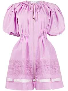 Self-Portrait платье мини с пышными рукавами