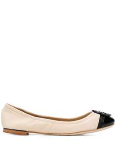 Tory Burch балетки с металлическим логотипом