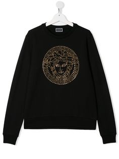 Young Versace свитер с круглым вырезом и декором Medusa