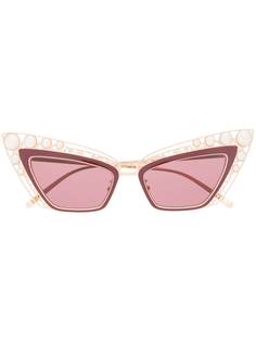 Dolce & Gabbana Eyewear солнцезащитные очки Filigree and Pearls в оправе кошачий глаз