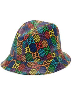 Gucci шляпа-федора с узором GG Psychedelic