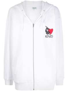 Kenzo худи Lucky Tiger на молнии с вышивкой