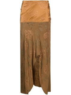 Romeo Gigli Pre-Owned юбка миди 1990-х годов с разрезом спереди