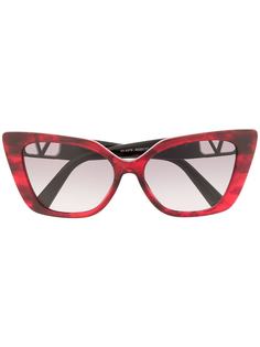 Valentino Eyewear солнцезащитные очки в оправе кошачий глаз с логотипом VLogo