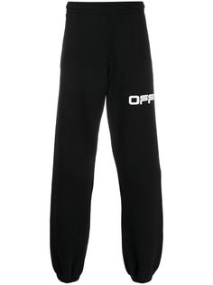 Off-White спортивные брюки с принтом