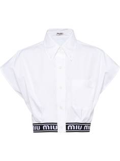 Miu Miu укороченная рубашка свободного кроя
