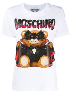 Moschino футболка с принтом Bat Teddy Bear