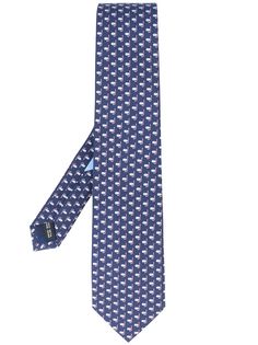 Salvatore Ferragamo твиловый галстук с принтом
