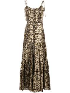 Veronica Beard платье макси с леопардовым принтом