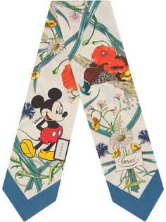 Gucci платок с цветочным принтом из коллаборации с Disney