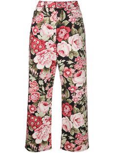 P.A.R.O.S.H. джинсы прямого кроя с цветочным принтом