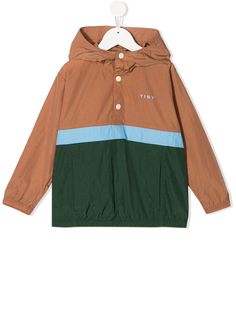 Tiny Cottons куртка в стиле колор-блок с капюшоном