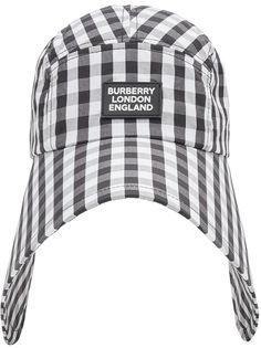 Burberry кепка в клетку гингем с широкими полями
