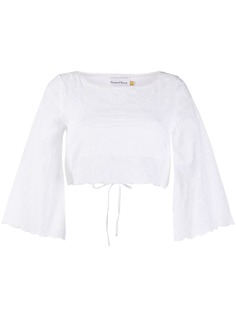 House of Sunny embroidered cropped top