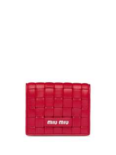 Miu Miu плетеный кошелек с клапаном