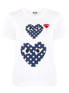 Comme Des Garçons Play футболка с круглым вырезом и принтом