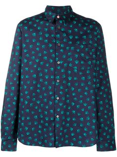PS Paul Smith поплиновая рубашка с принтом
