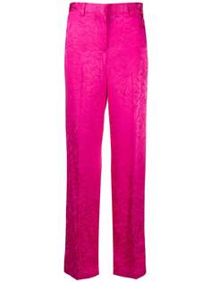 MSGM жаккардовые брюки строгого кроя с цветочным узором