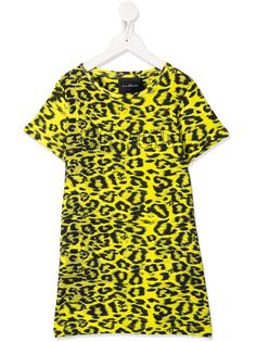 John Richmond Junior платье-футболка с леопардовым принтом