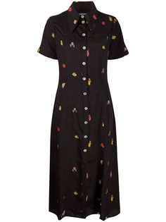 Alexa Chung платье-рубашка с принтом