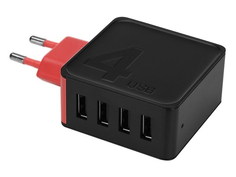 Зарядное устройство Rock Space Sugar Travel Charger 4xUSB 4A Black-Red RWC0236 75283