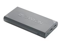 Внешний аккумулятор Canyon Power Bank 20000mAh Dark Grey CNE-CPBF200DG