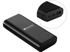 Внешний аккумулятор Canyon Power Bank 10000mAh Black CNE-CPB010B