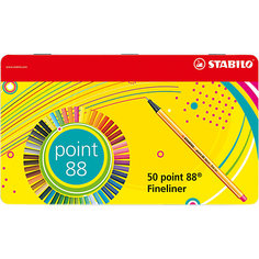 Капиллярные ручки Stabilo "Point 88", 50 цветов