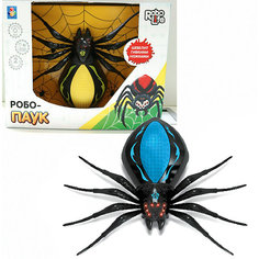 Радиоуправляемая игрушка 1Toy RoboLife Робо-паук, чёрно-синий